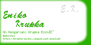 eniko krupka business card